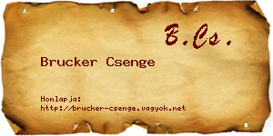 Brucker Csenge névjegykártya